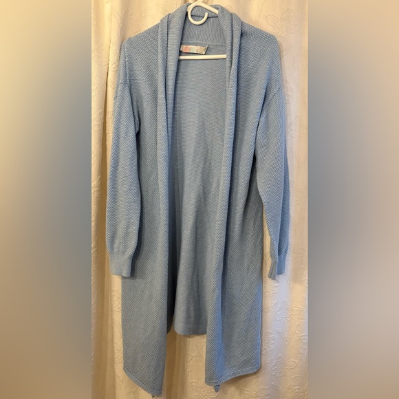 Free People Beach Hailee Convertible Cardigan Size Medium Soft Blue Heather - Picture 3 of 9
